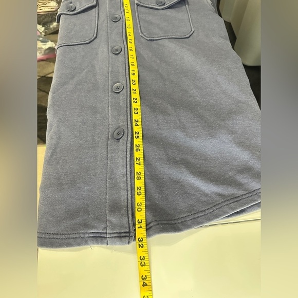 NWT Avec Les Filles Women’s Oversized Button-Down Jacket Blue Sz M - Picture 11 of 12